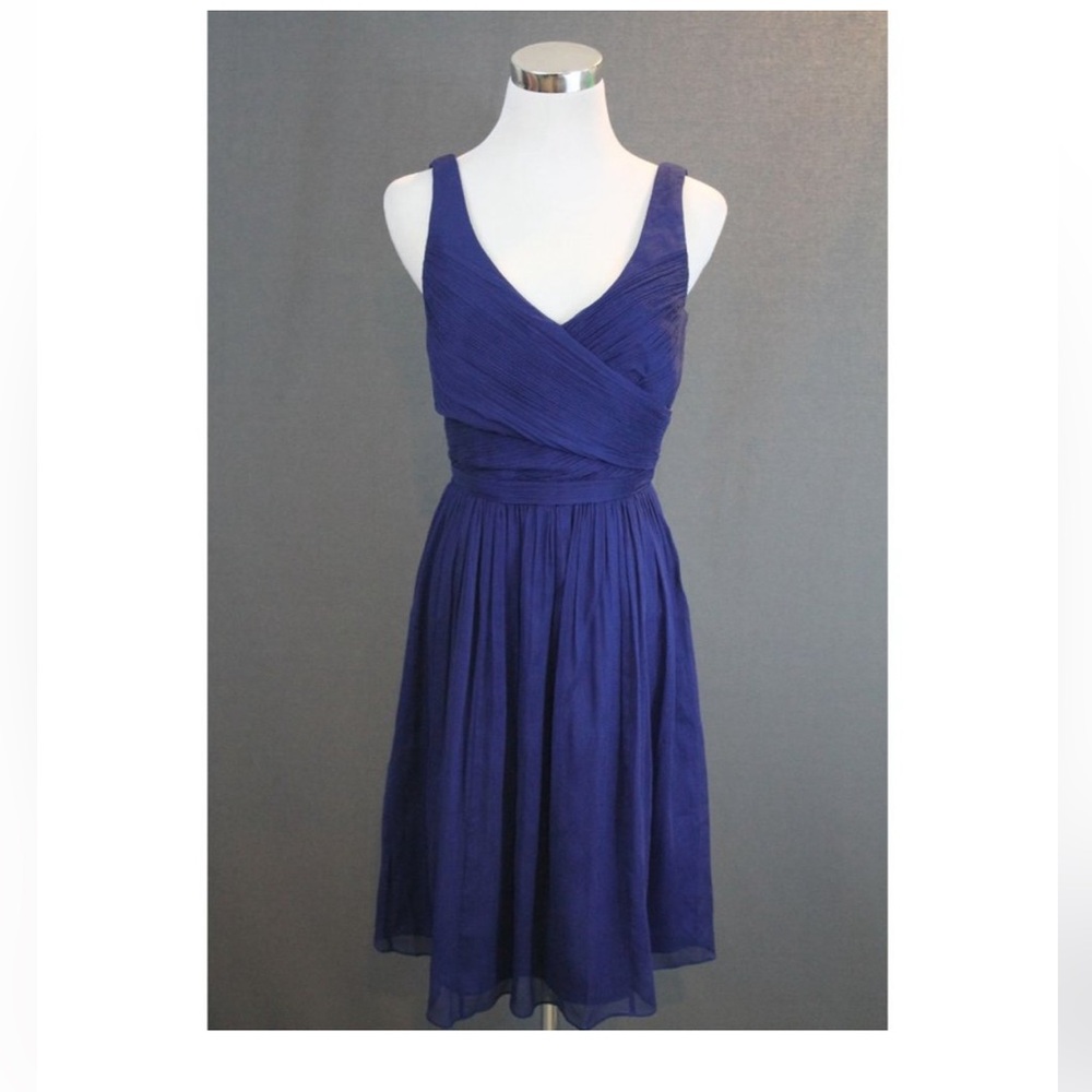 J. Crew Heidi Wrap Midi Dress in navy